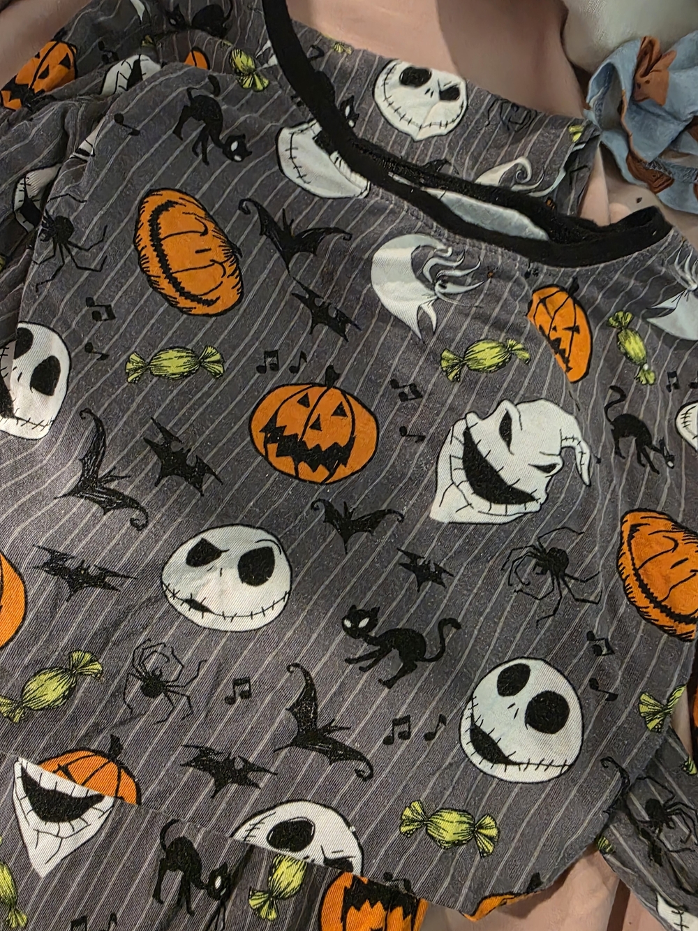 Disney Halloween Jack Skelly bamboo pj Set Size 9/10